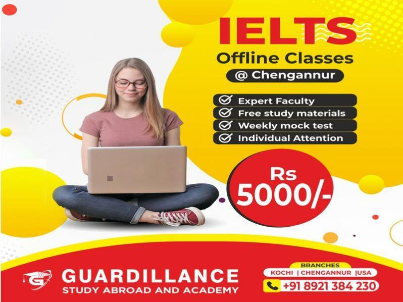 IELTS Offline Classes availability in Guardillance Study Abroad Kochi