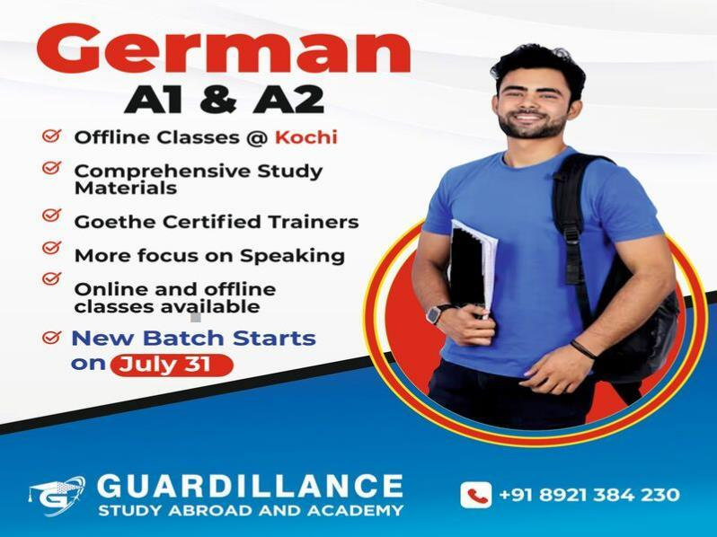 German Language availability in Guardillance Study Abroad Kochi